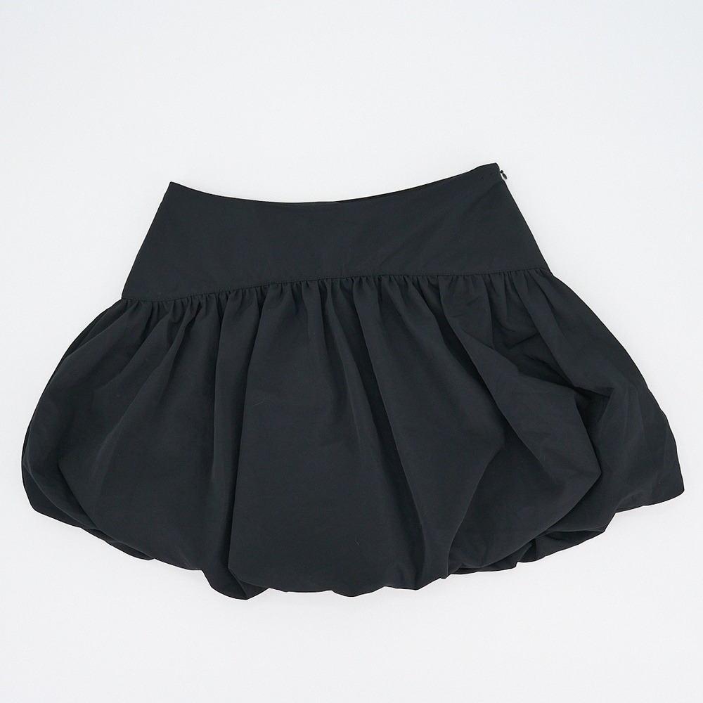 Lulus Black Mini Skirt Wide Waist Panel Bubble Hem